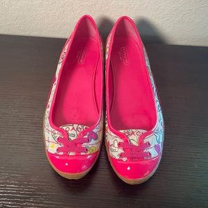 Coach Dannie Pink Graffiti Flats